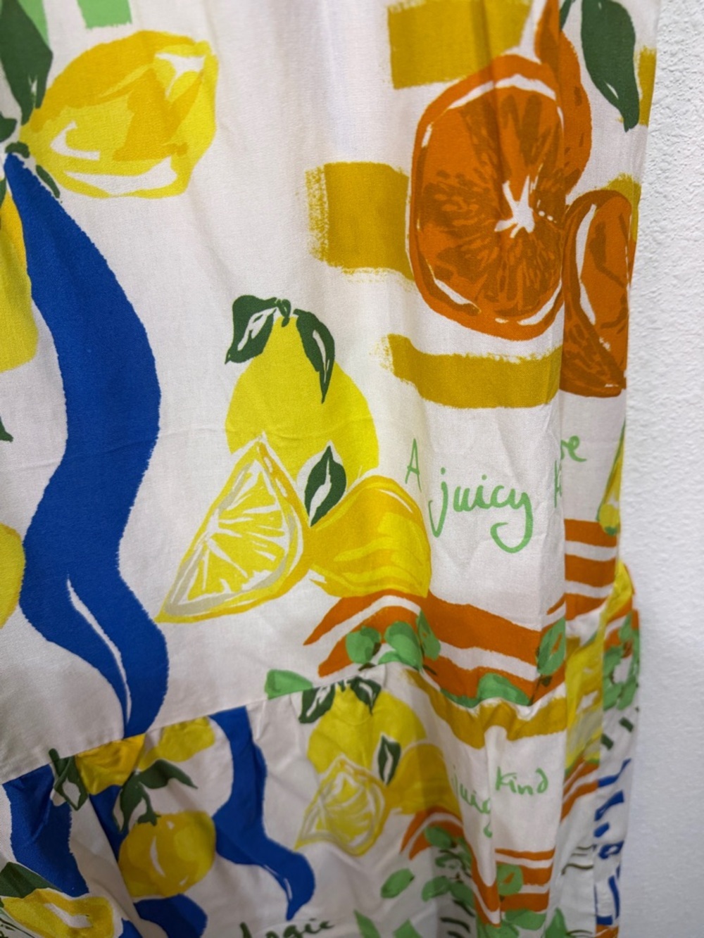 Stitch Fusion Rayon halter Lemon Print Maxi Dress size XL NWT - Picture 4 of 12